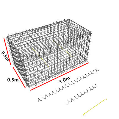 Lưới thép hàn Iso 4mm Gabion mạ kẽm 0,5x0,5x1,0m